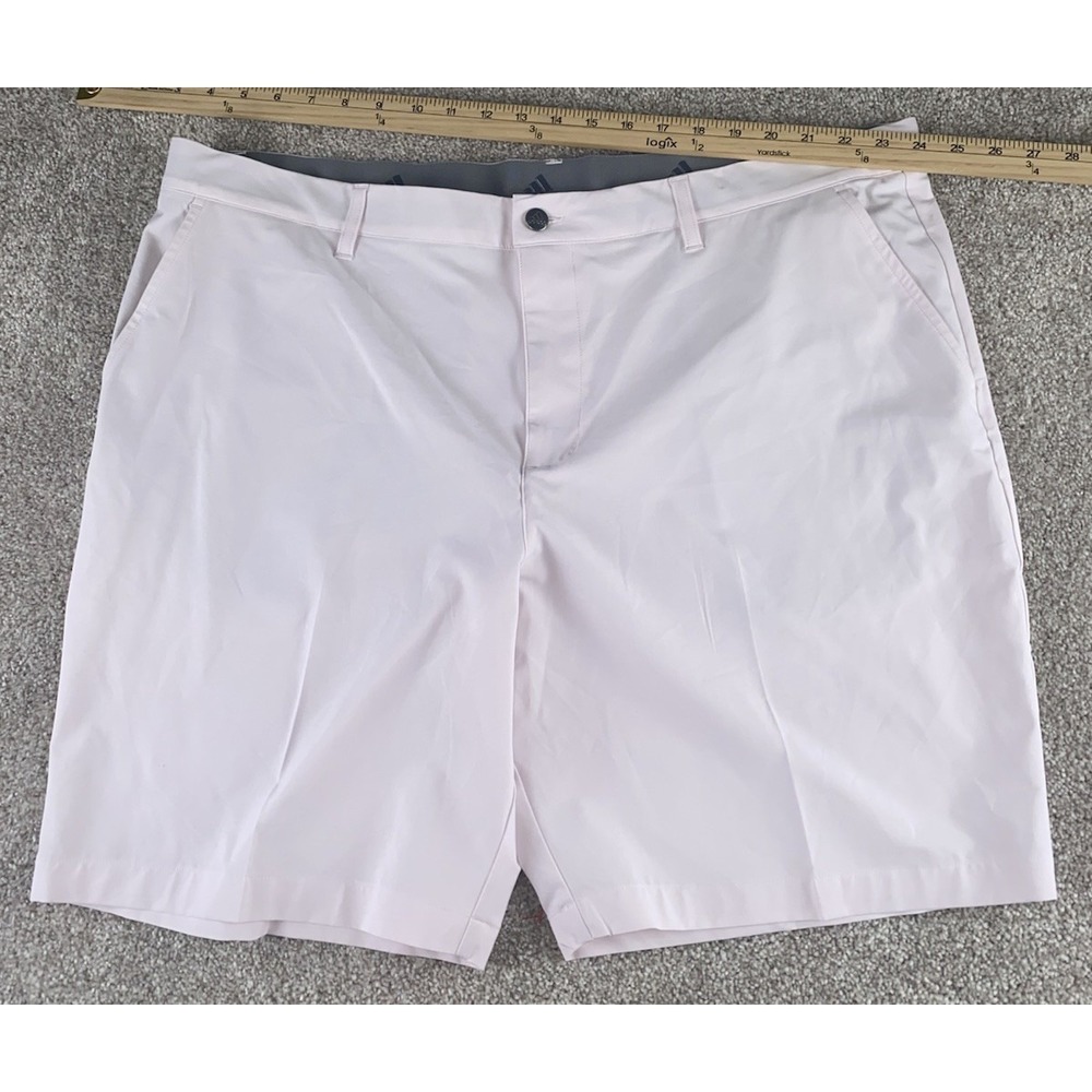 Adidas Light Pink Stretch Golf Shorts 42 Mens '9 Preppy Game Day Active Gym Cool